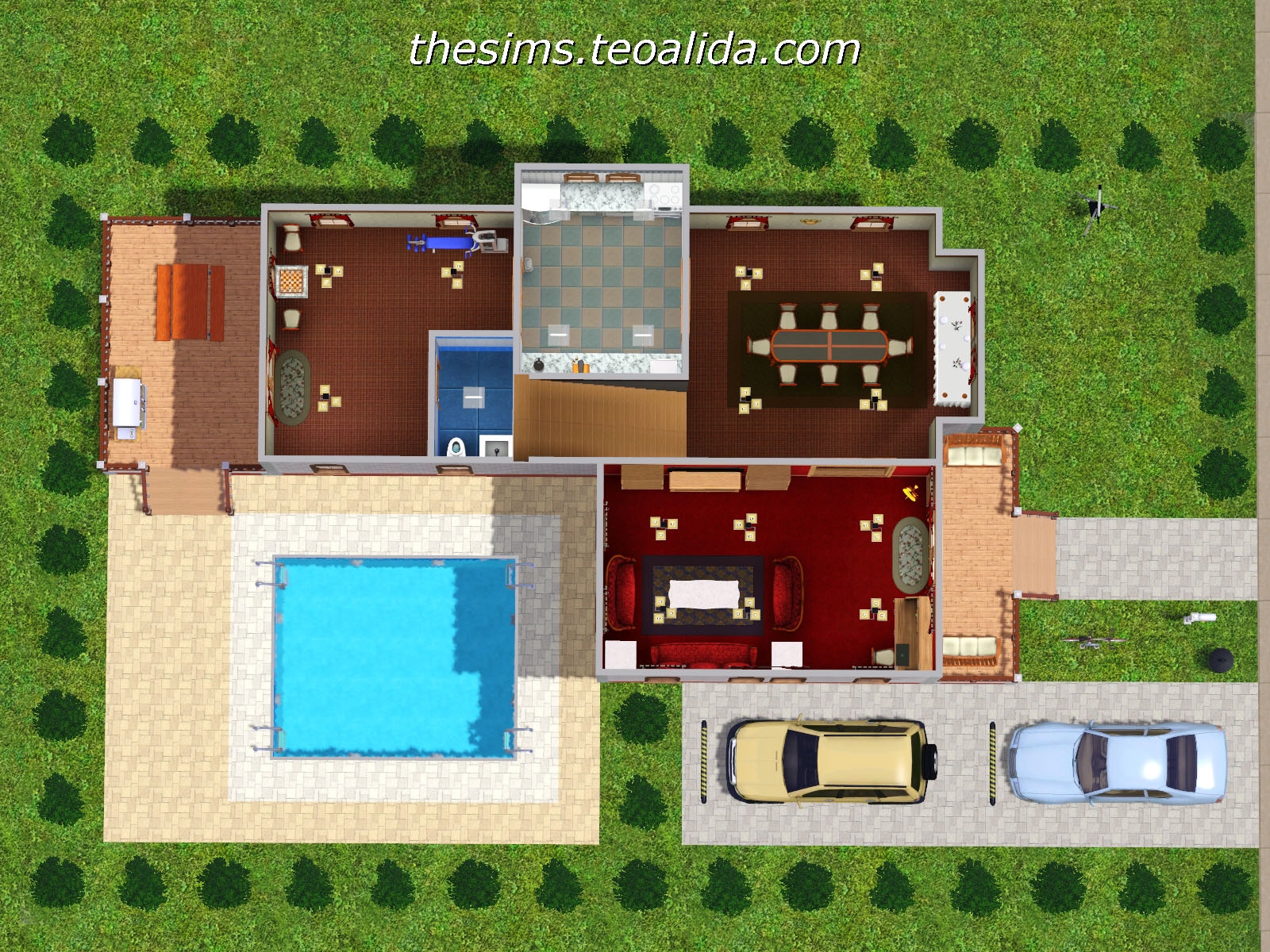 L Shaped House The Sims Fan Page L Shaped House The Sims Fan Page