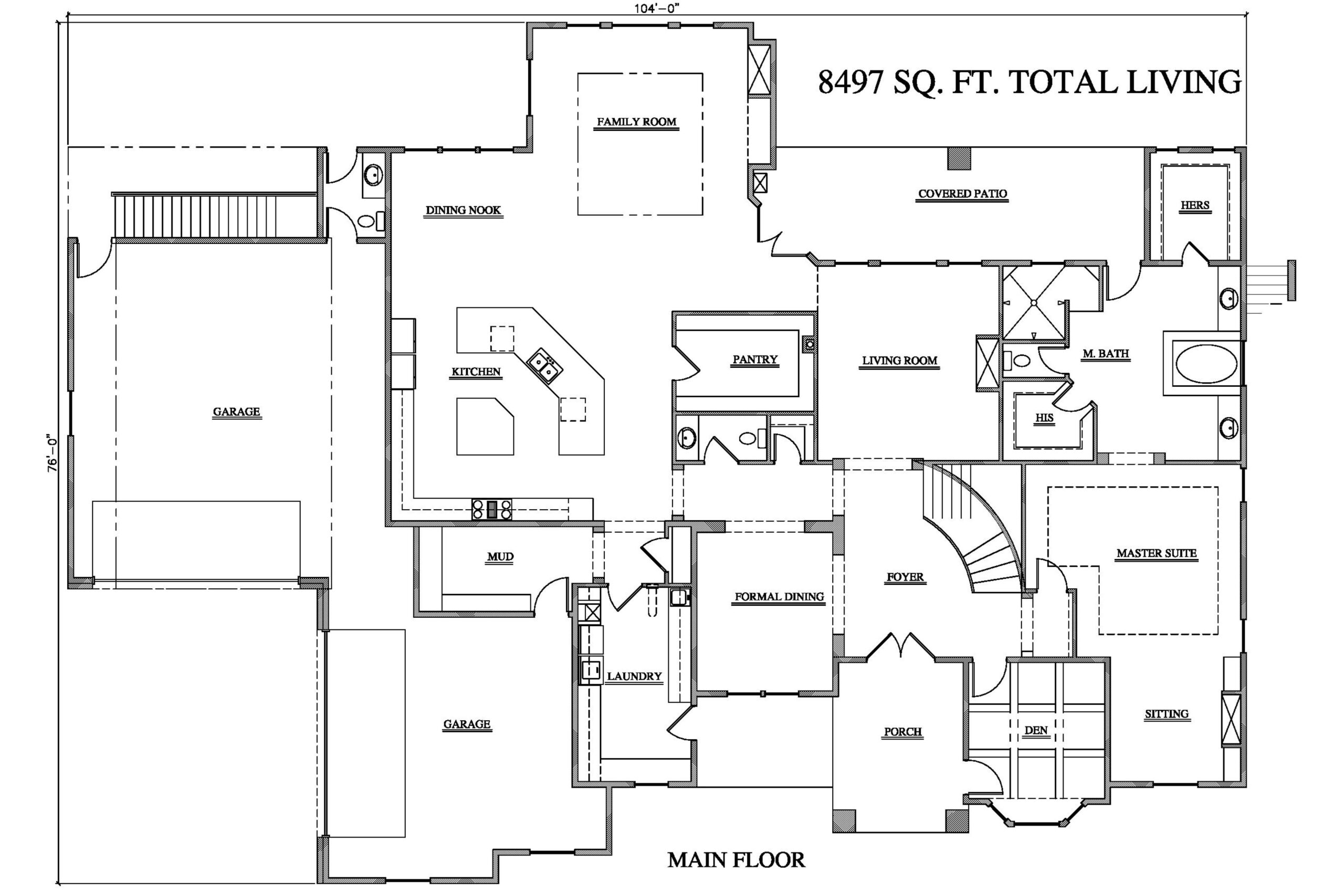 Low Cost House Plans 8 497 Sq Ft 8 Bedroom Den U0026 7 Bath 2 Low Cost House Plans 8 497 Sq Ft 8 Bedroom Den U0026 7 Bath 2