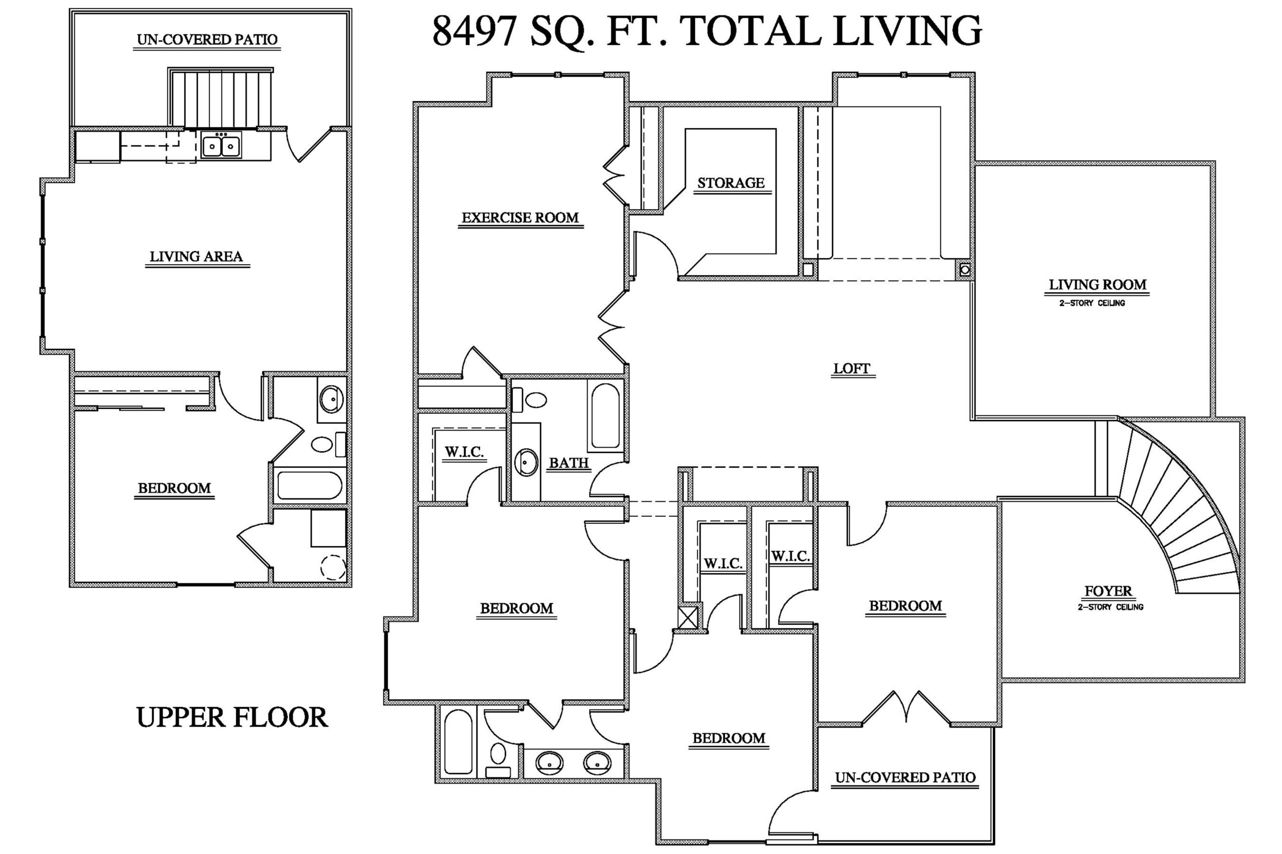 Low Cost House Plans 8 497 Sq Ft 8 Bedroom Den U0026 7 Bath 2 Story W Basement Quickplans