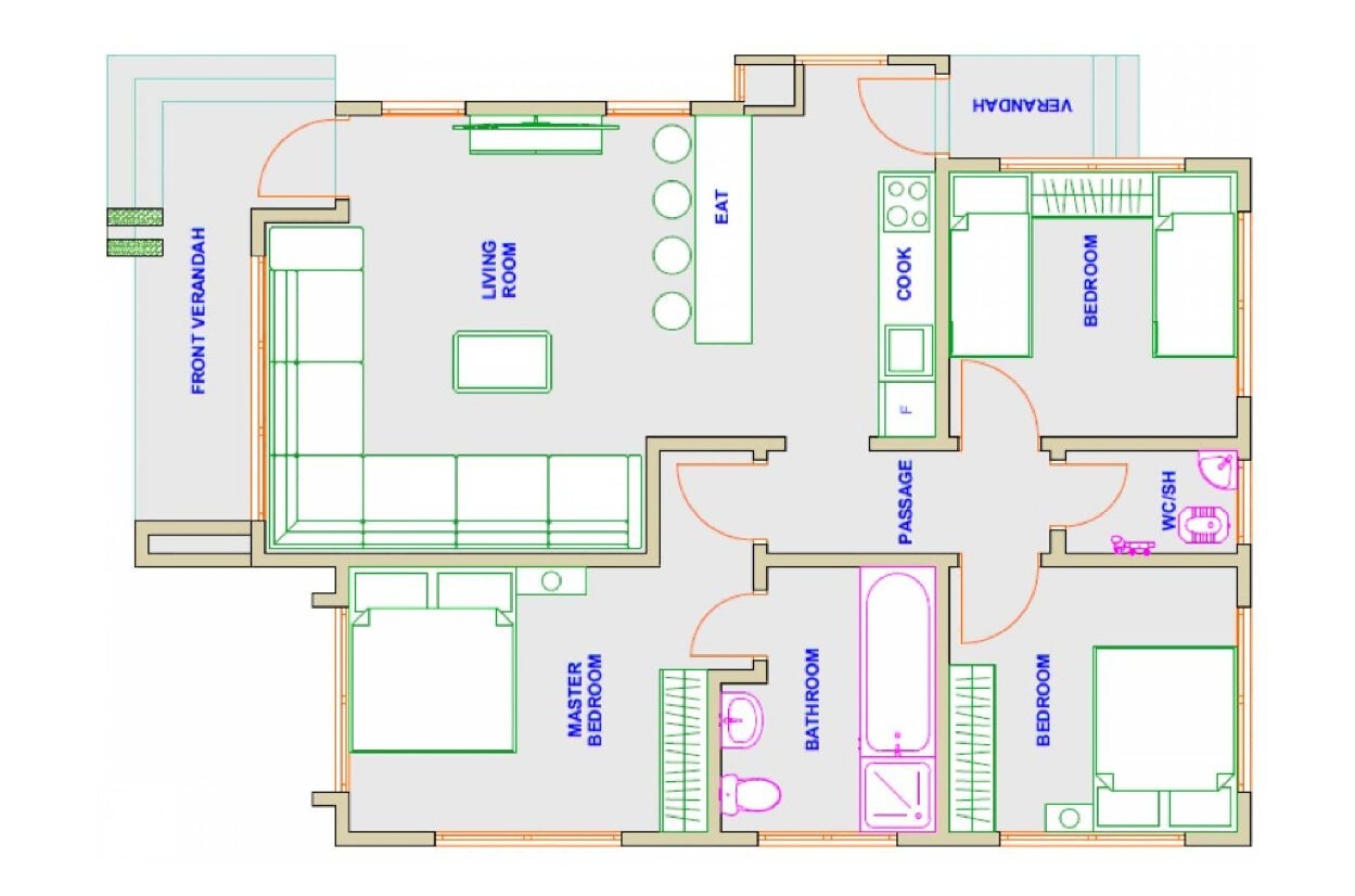Low Cost Simple 3 Bedroom House Plans In Kenya Aspax Construction Company