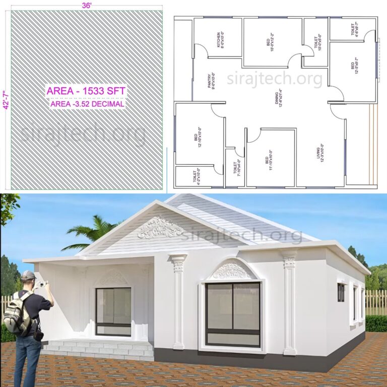 Low Cost Simple 4 Bedroom House Plans SIRAJ TECH