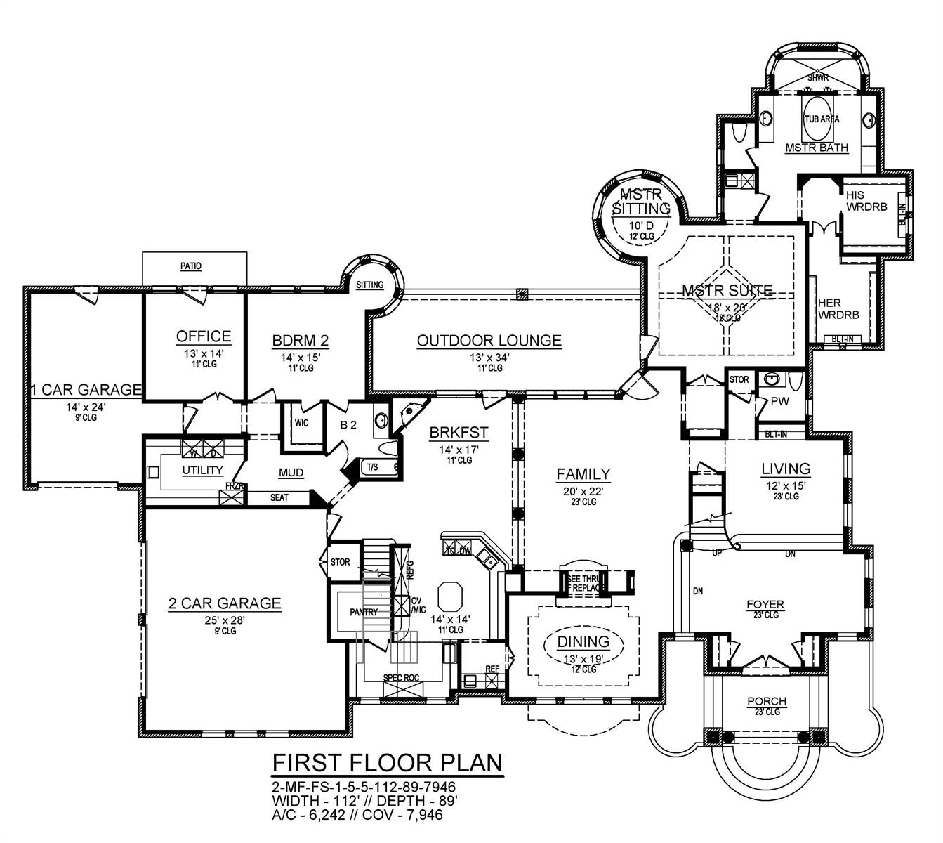 Luxury 5 Bedroom European Style House Plan 9938