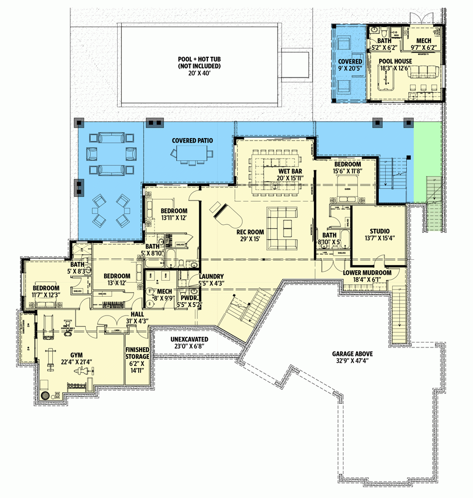 Luxury Ranch Home Plan With Walkout Basement 64522SC Architectural Designs House Plans Luxury Ranch Home Plan With Walkout Basement 64522SC Architectural Designs House Plans