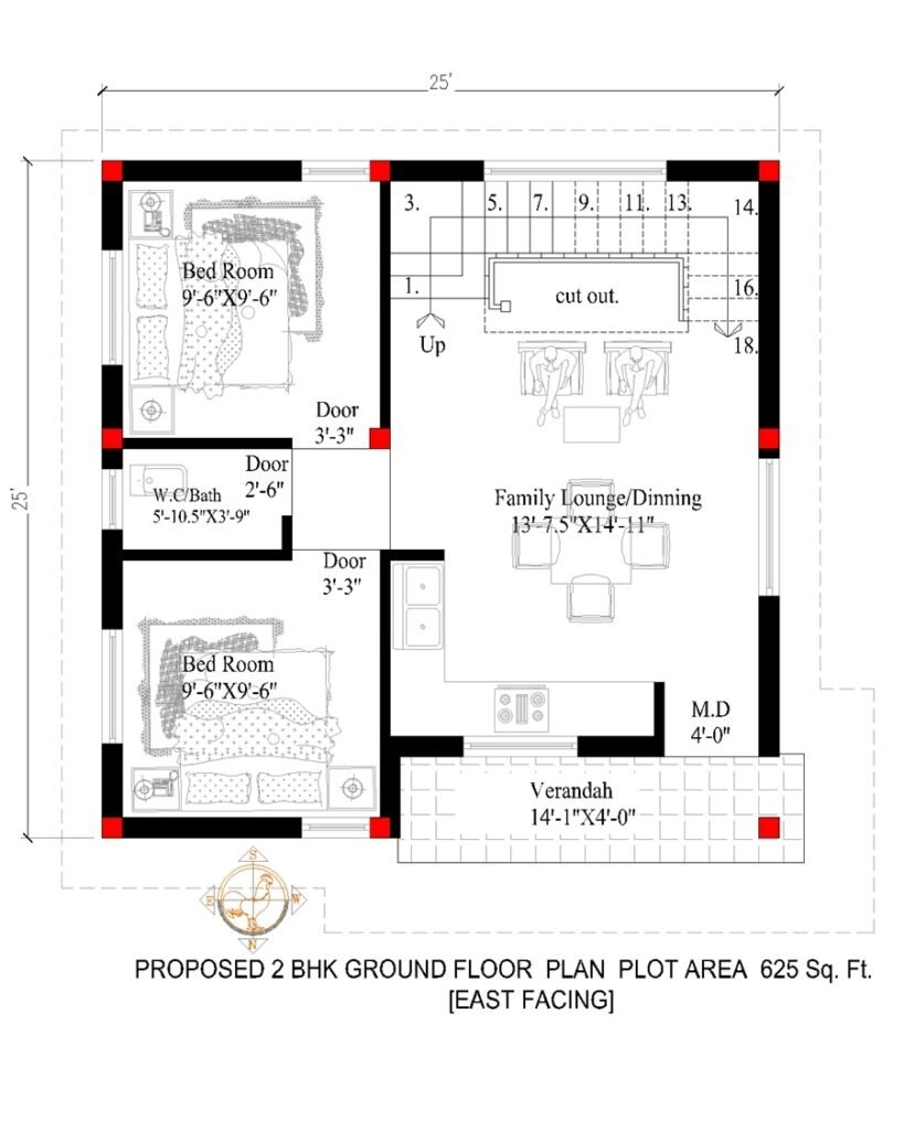 Mastering Space 25x25 House Plans For Every Orientation Indian Floor Plans Mastering Space 25x25 House Plans For Every Orientation Indian Floor Plans