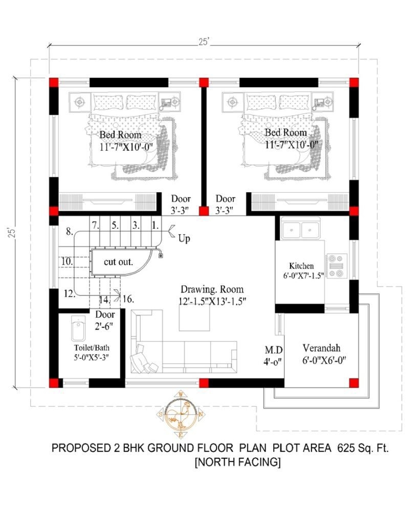 Mastering Space 25x25 House Plans For Every Orientation Indian Floor Plans Mastering Space 25x25 House Plans For Every Orientation Indian Floor Plans