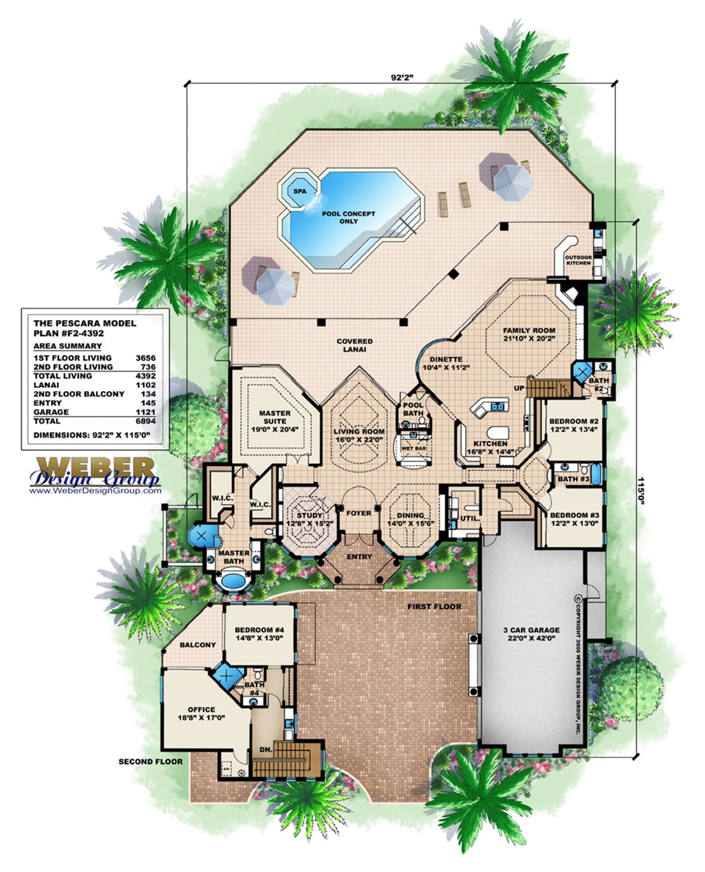 Mediterranean House Plan 2 Story Waterfront Home Floor Plan Mediterranean House Plan 2 Story Waterfront Home Floor Plan