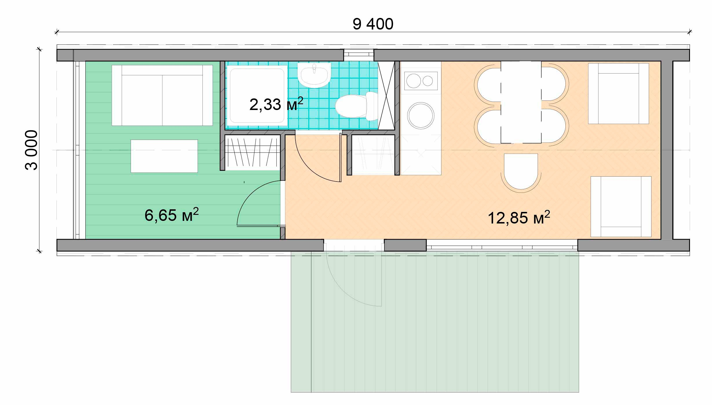 MOBILE 20 1 bedroom Prefab Homes UK MOBILE 20 1 bedroom Prefab Homes UK