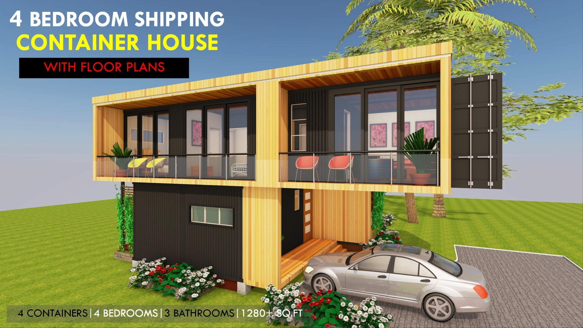 MODBOX 1280 CROSSBOX Shipping Container Homes Floor Plans