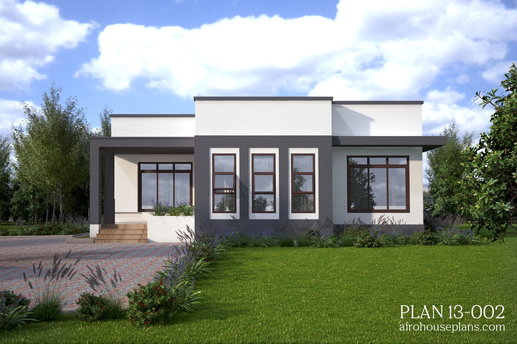 Modern 3 Bedrooms House Design AfroHousePlans Modern 3 Bedrooms House Design AfroHousePlans