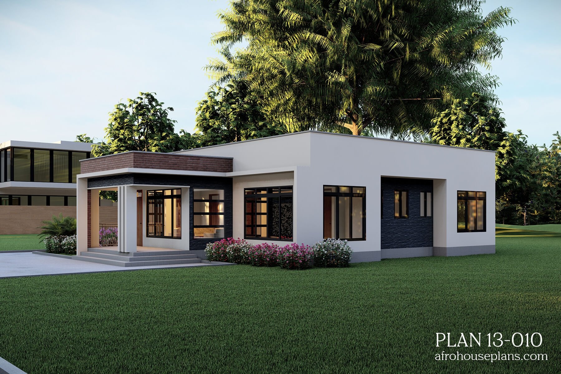 Modern 3 Bedrooms Single Storey House Plan AfroHousePlans