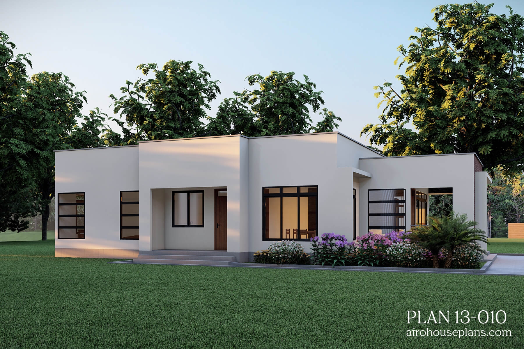 Modern 3 Bedrooms Single Storey House Plan AfroHousePlans Modern 3 Bedrooms Single Storey House Plan AfroHousePlans