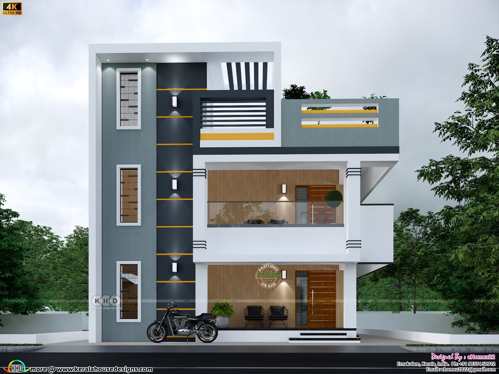 Four Bedroom Duplex House Plan