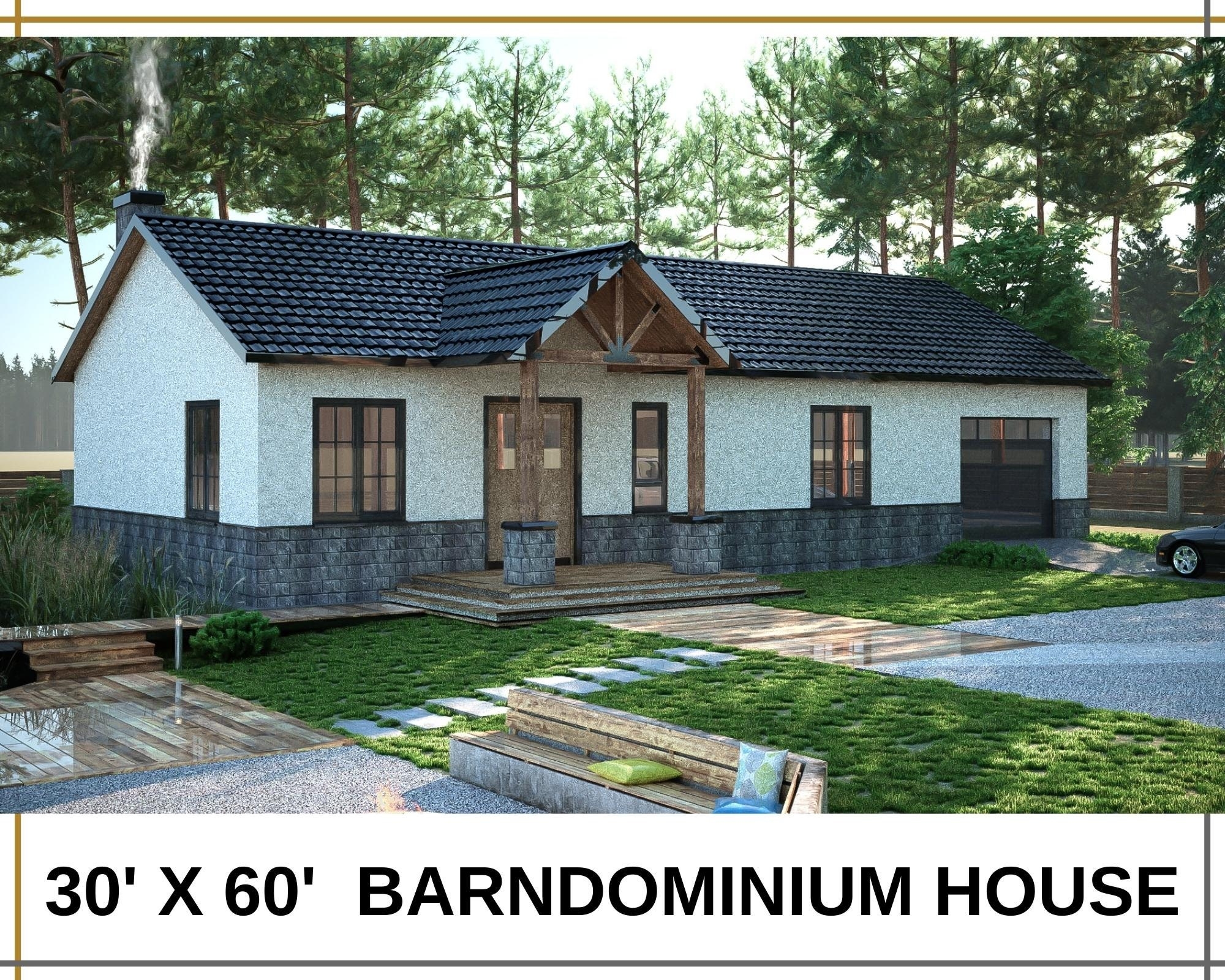 Modern Barndominium Plan 30 x60 10m X 20m Modern Floor Plans 