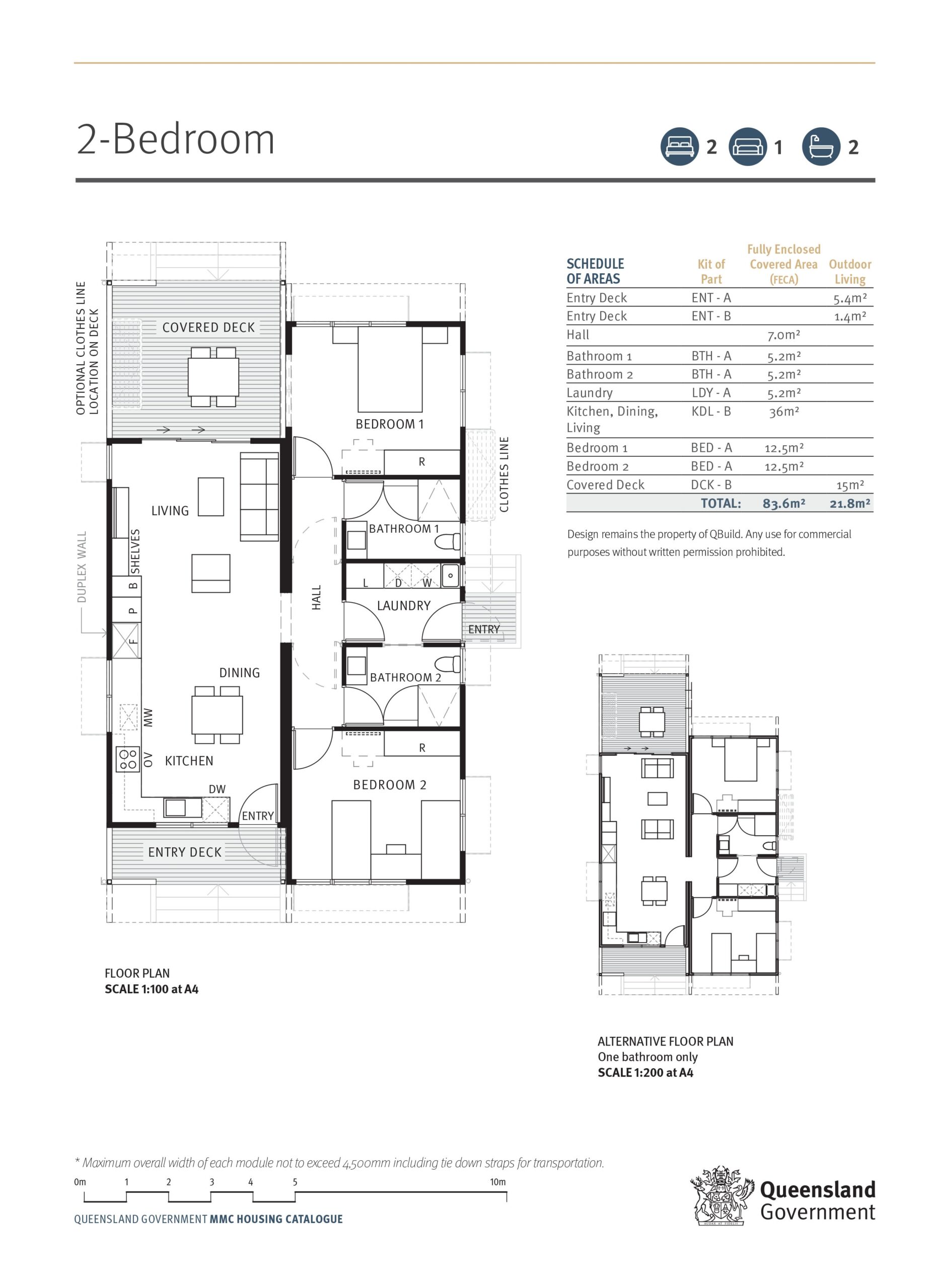 Modern Methods Of Construction Standardised Floor Plans Department Of Housing And Public Works