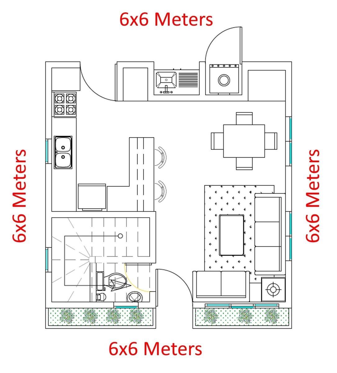 Modern Tiny House Plans 20x20 Ft 2 Bedroom U0026 1 And Half Bath PDF Floor Plan Modern Tiny House Plans 20x20 Ft 2 Bedroom U0026 1 And Half Bath PDF Floor Plan