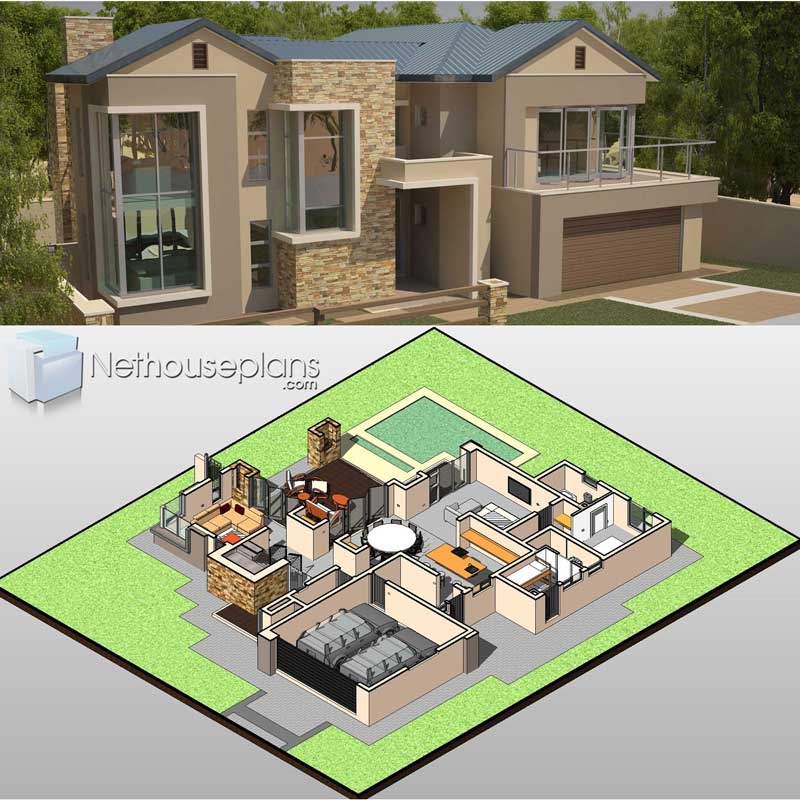 4 Bedroom 2 Storey House Plans