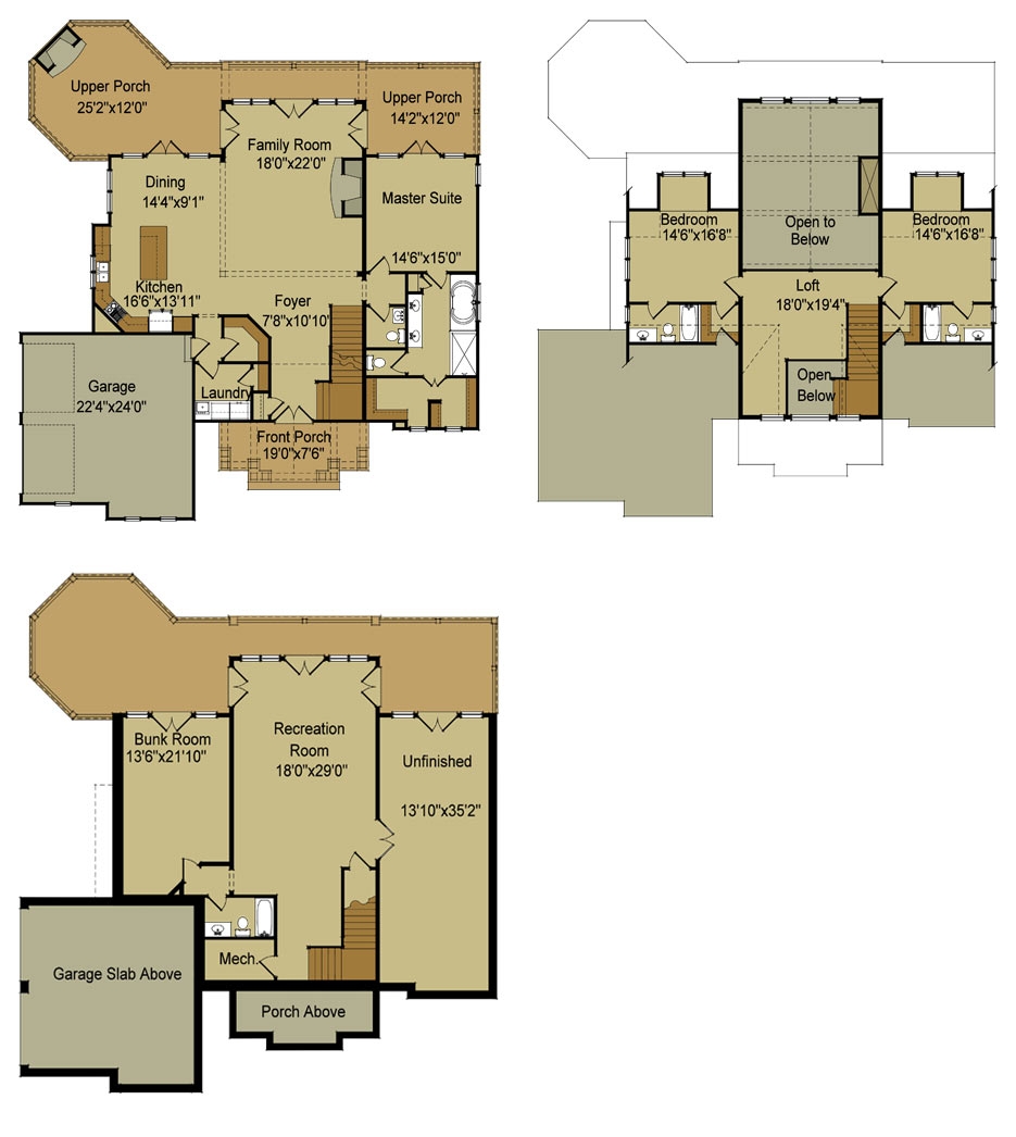 Mountain Home House Plan With Walkout Basement Max Fulbright Designs
