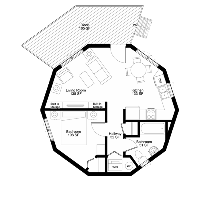 Nest Floor Plan Modern Round House Design Deltec Homes