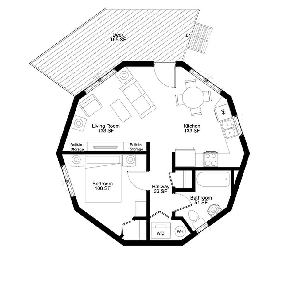 Nest Floor Plan Modern Round House Design Deltec Homes