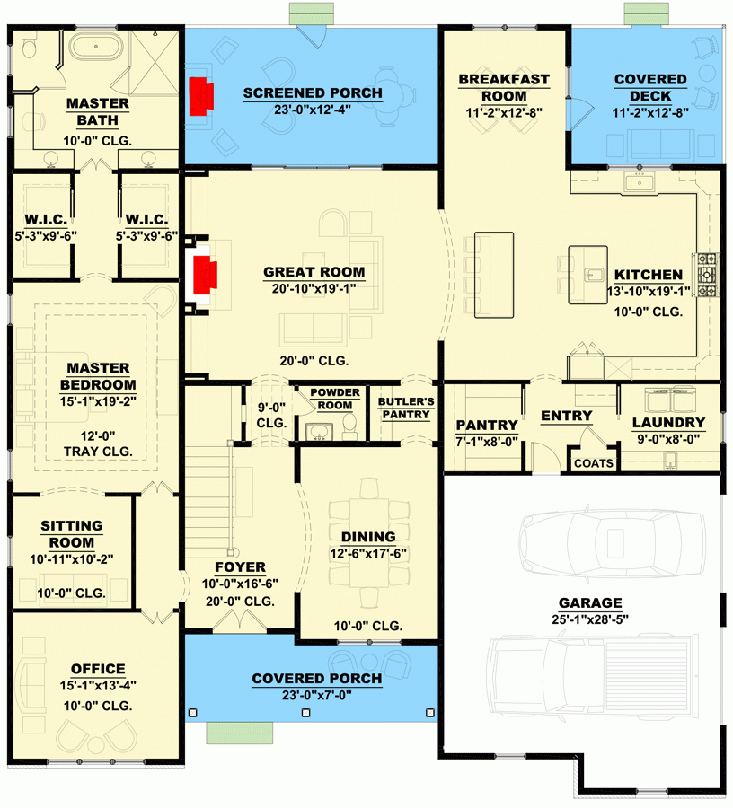 New American Home Plan With Master Sitting Room And Adjoining Office 810000RBT Architectural Designs House Plans New American Home Plan With Master Sitting Room And Adjoining Office 810000RBT Architectural Designs House Plans