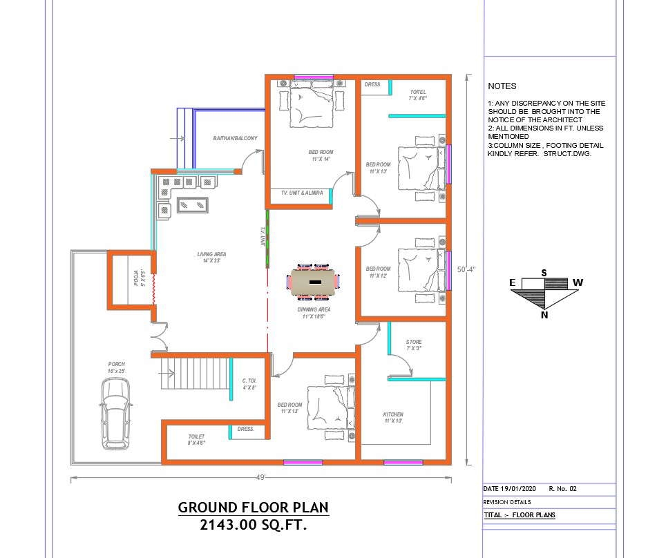 North Facing 4 BHK House Ground Floor Plan DWG File Cadbull North Facing 4 BHK House Ground Floor Plan DWG File Cadbull