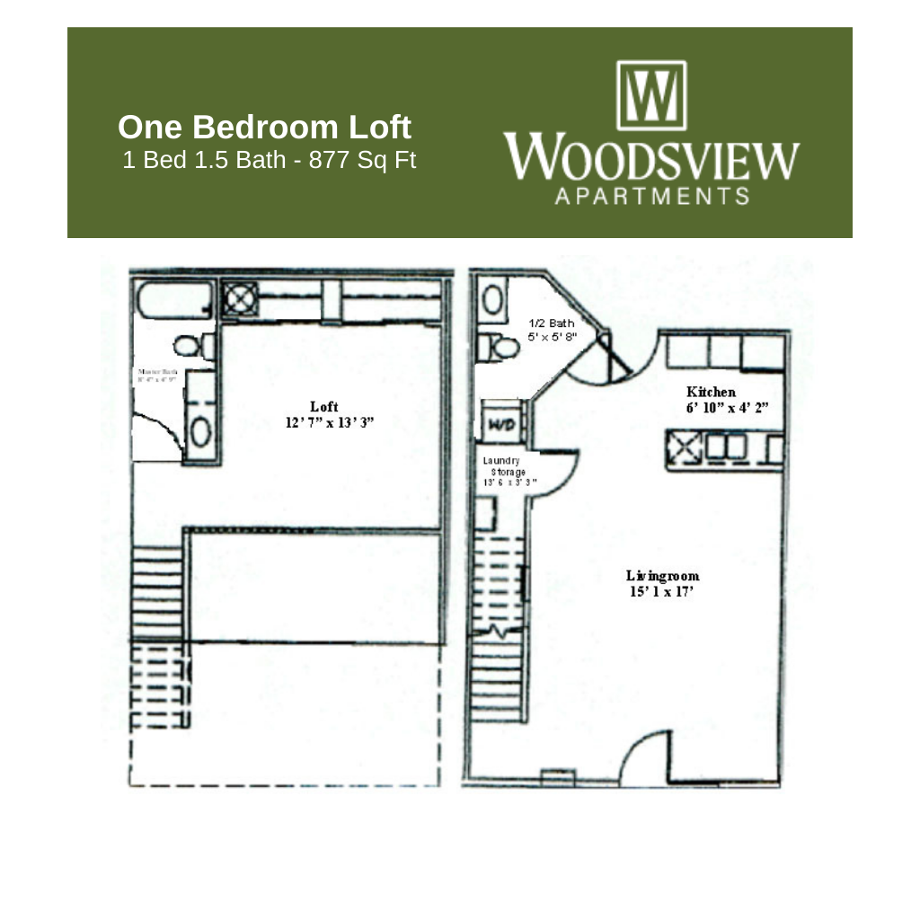 One Bedroom Loft Woodsview Apartments One Bedroom Loft Woodsview Apartments