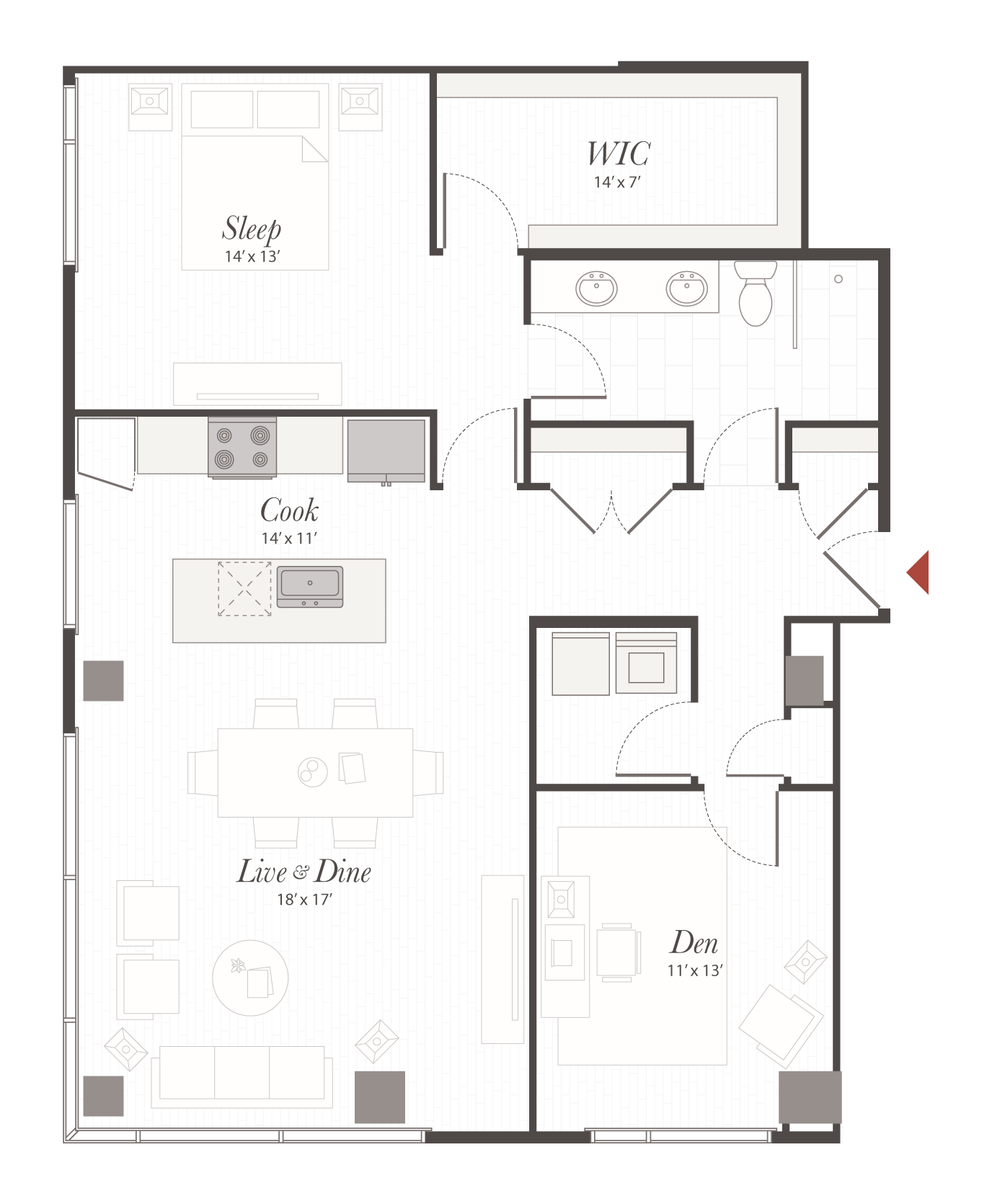 One Bedroom Plus Den House Plans One Bedroom Plus Den House Plans