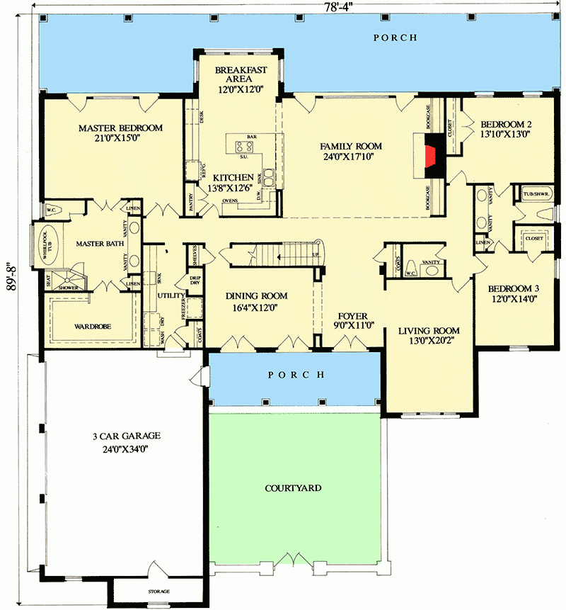 4 Bedroom Country Style House Plans 4 Bedroom Country Style House Plans