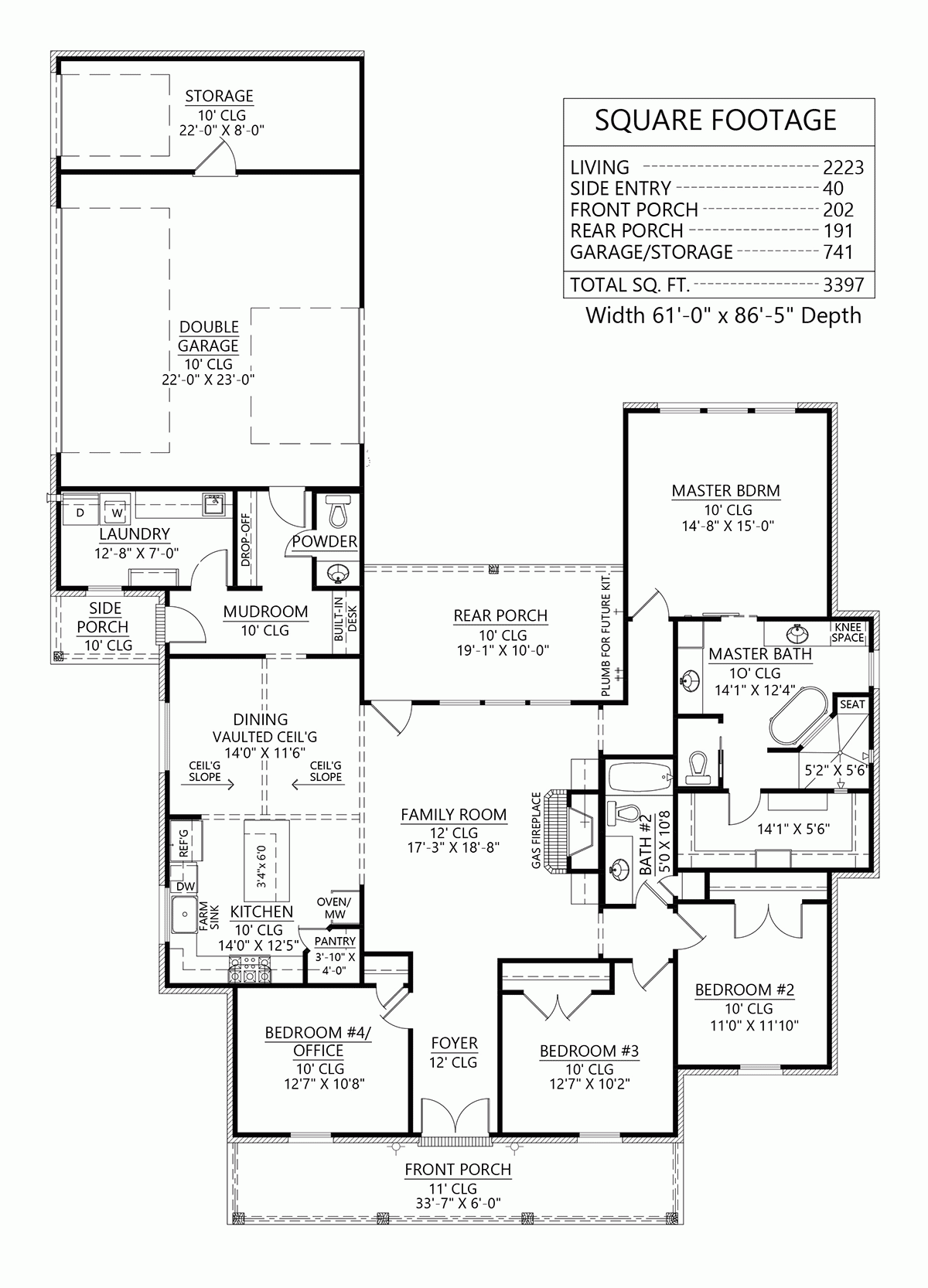 Plan 41430 4 Bedroom French Country House Plan