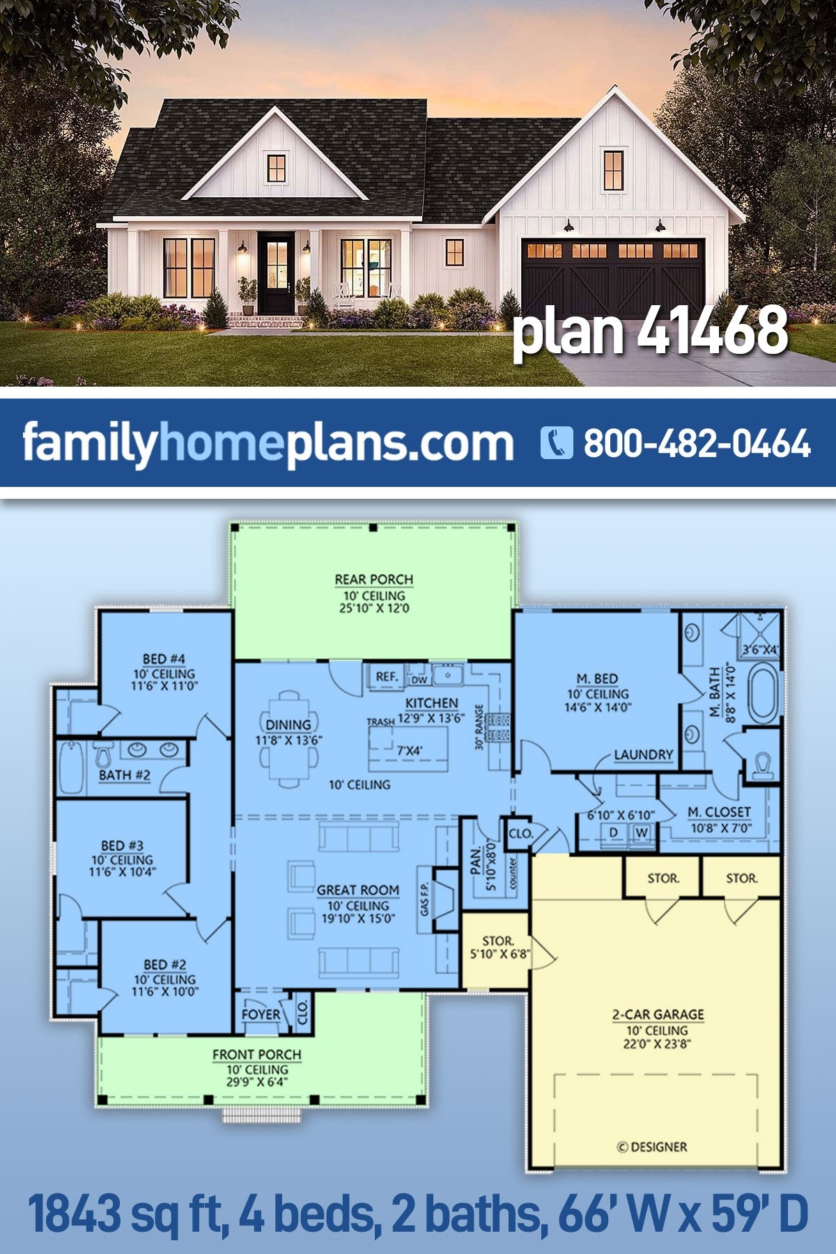 3 Bedroom Rambler House Plans