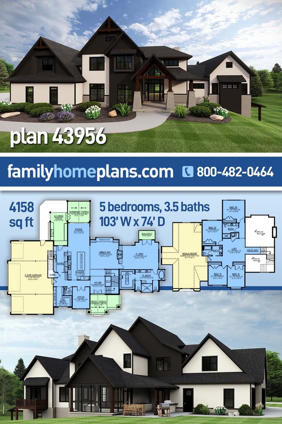 Plan 43956 4 158 Sq Ft Luxury House Plan With Butlery Plan 43956 4 158 Sq Ft Luxury House Plan With Butlery