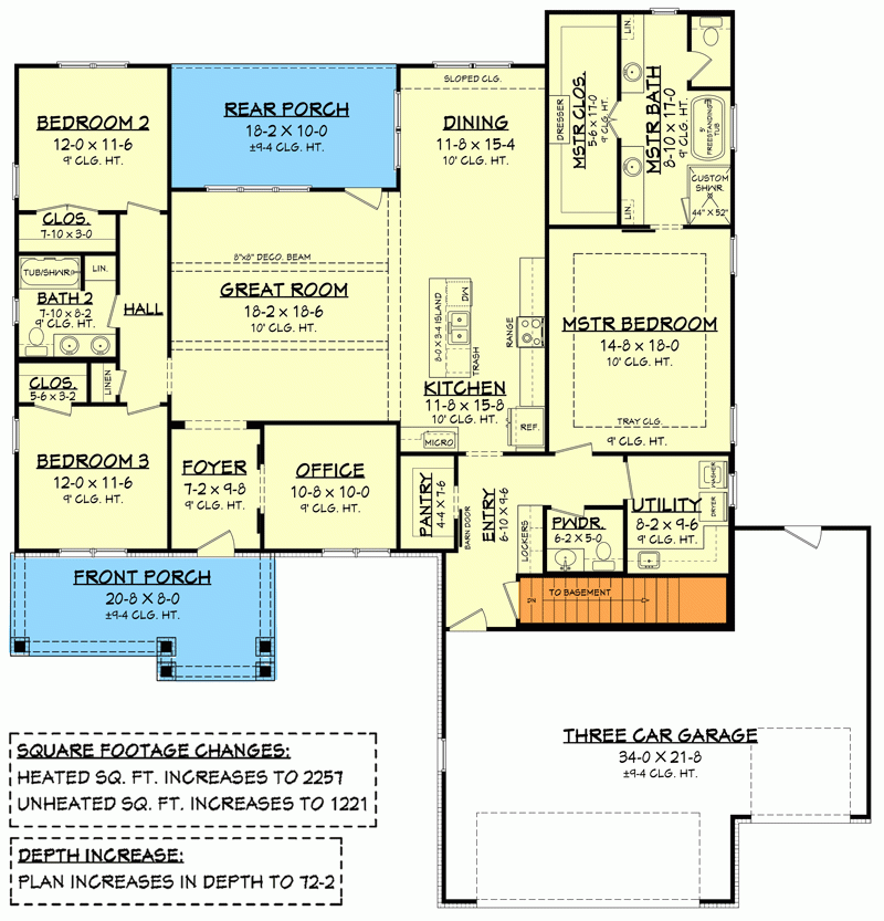 Plan 51821HZ Split Bedroom New American Ranch Home Plan 2230 Sq Ft Plan 51821HZ Split Bedroom New American Ranch Home Plan 2230 Sq Ft