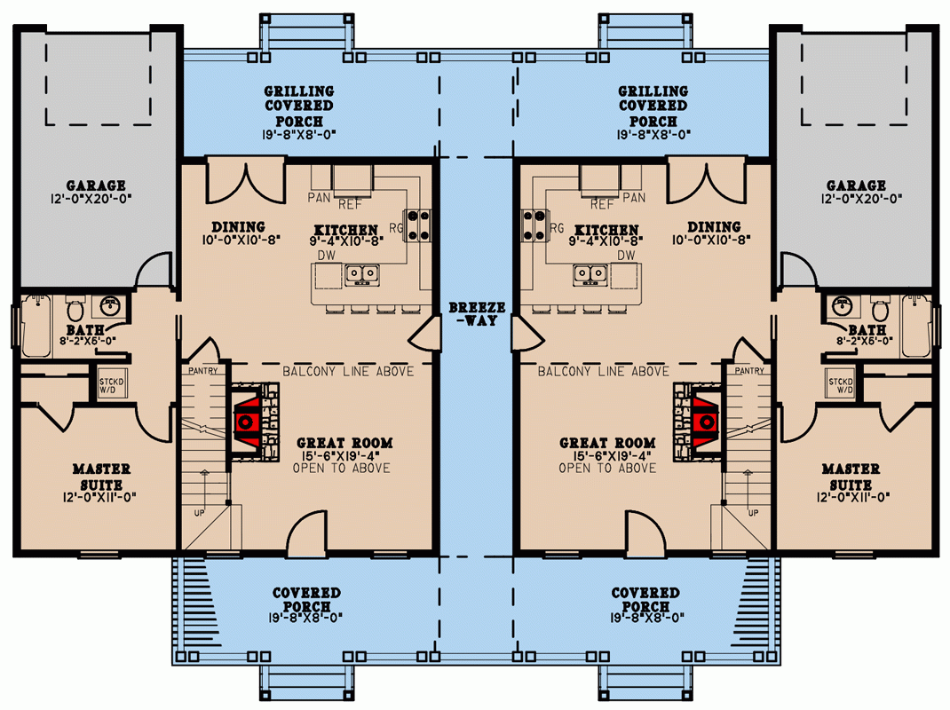Small Duplex House Plans 2 Bedroom