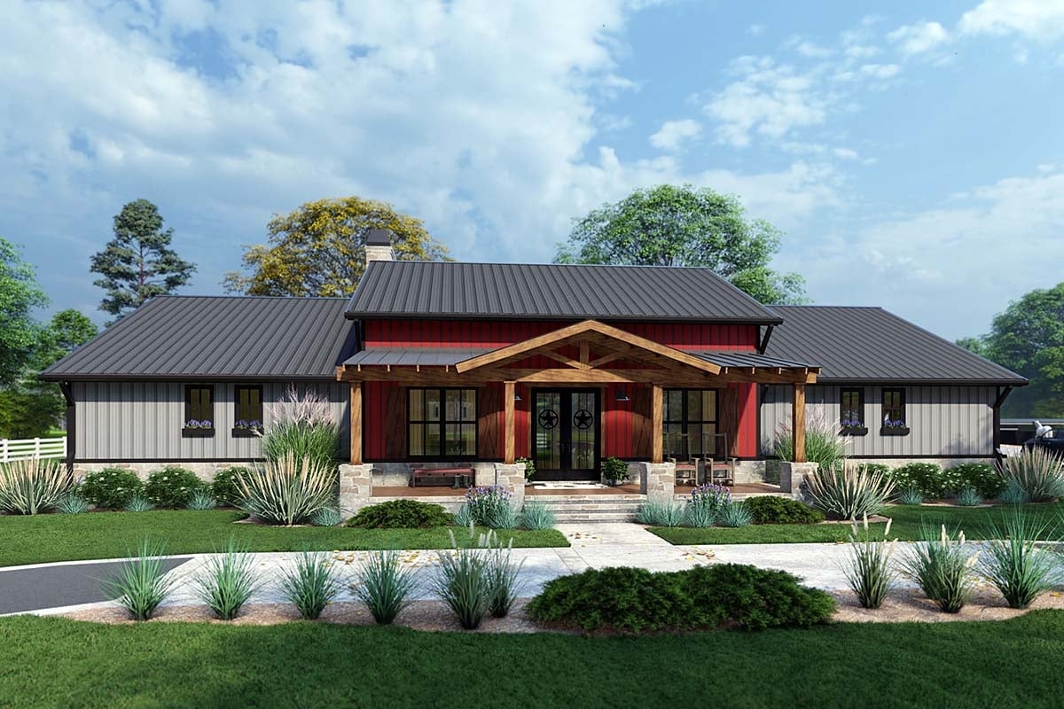 Plan 75171 Metal Framed Farmhouse Style Plan With 2486 Sq Ft 3