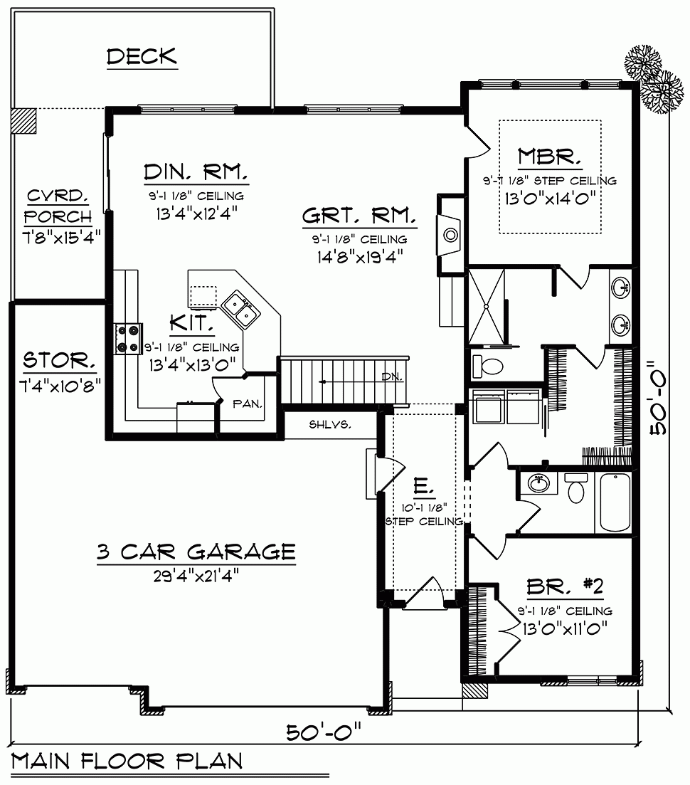 Plan 75448 Ranch Style With 2 Bed 2 Bath 3 Car Garage Plan 75448 Ranch Style With 2 Bed 2 Bath 3 Car Garage