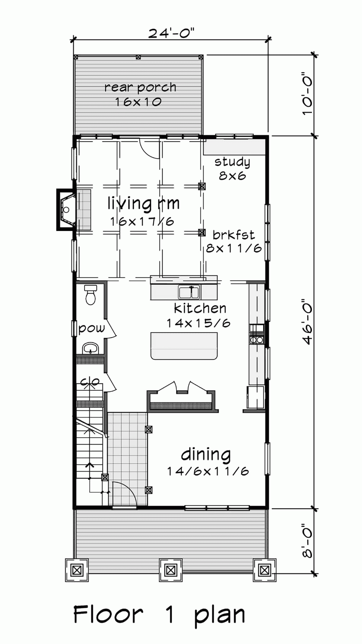 Two Bedroom Craftsman House Plans