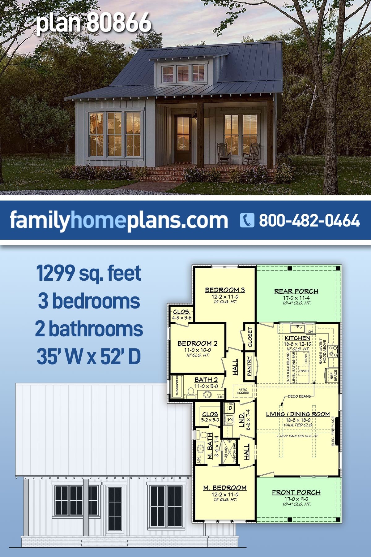 Plan 80866 Charming Farmhouse Plan With Unique Laundry Room Loc