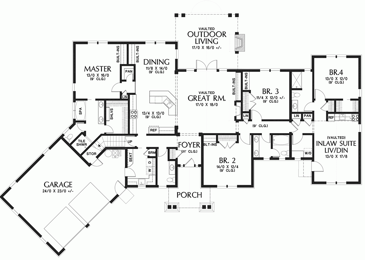 Plan 81272 4 Bedroom Craftsman Style House Plan Plan 81272 4 Bedroom Craftsman Style House Plan