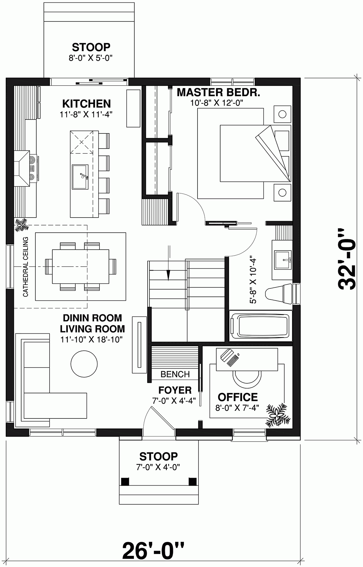 Plan 81833 Cute Small 2 Bedroom Country Bungalow House Plan Wit