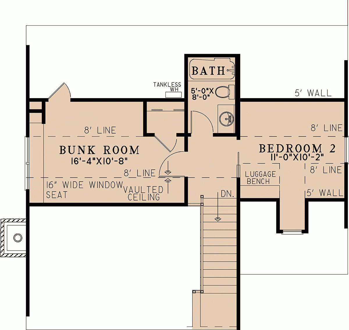 Plan 82780 Cabin Style Vacation Home With Bunk Room Plan 82780 Cabin Style Vacation Home With Bunk Room