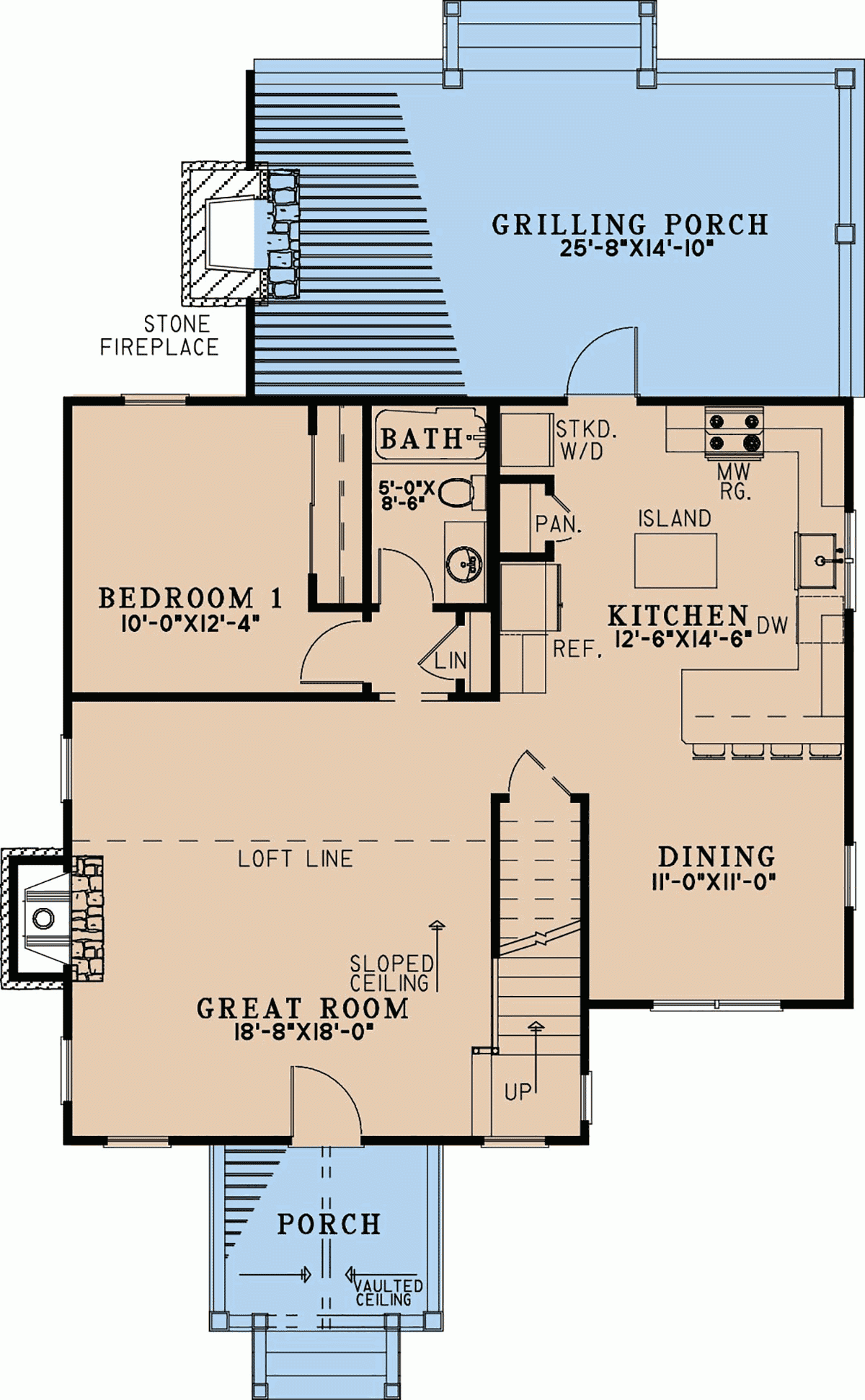 Plan 82780 Cabin Style Vacation Home With Bunk Room Plan 82780 Cabin Style Vacation Home With Bunk Room