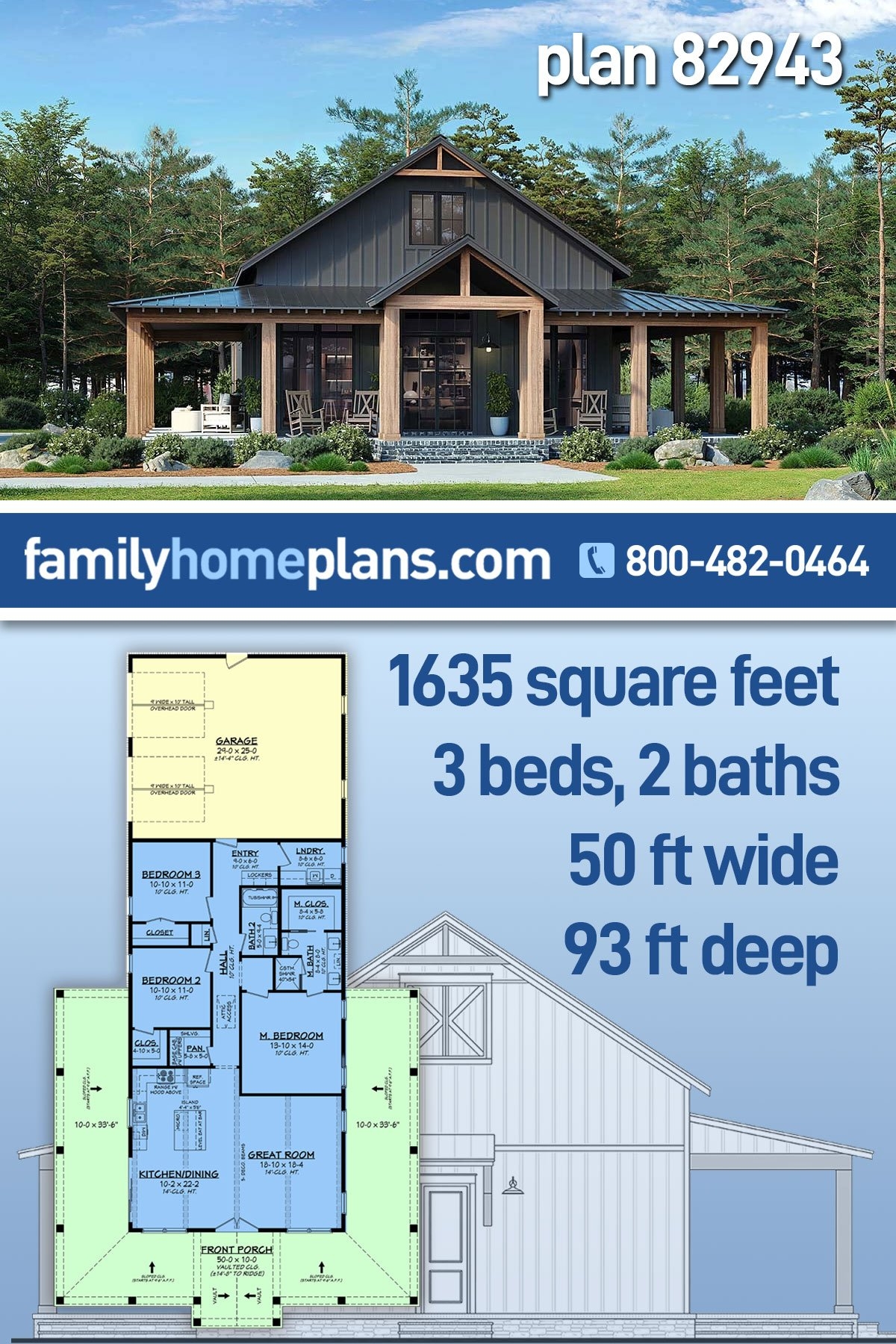 Plan 82943 Simple Barndominium Style Home Plan With Drop Zone Plan 82943 Simple Barndominium Style Home Plan With Drop Zone