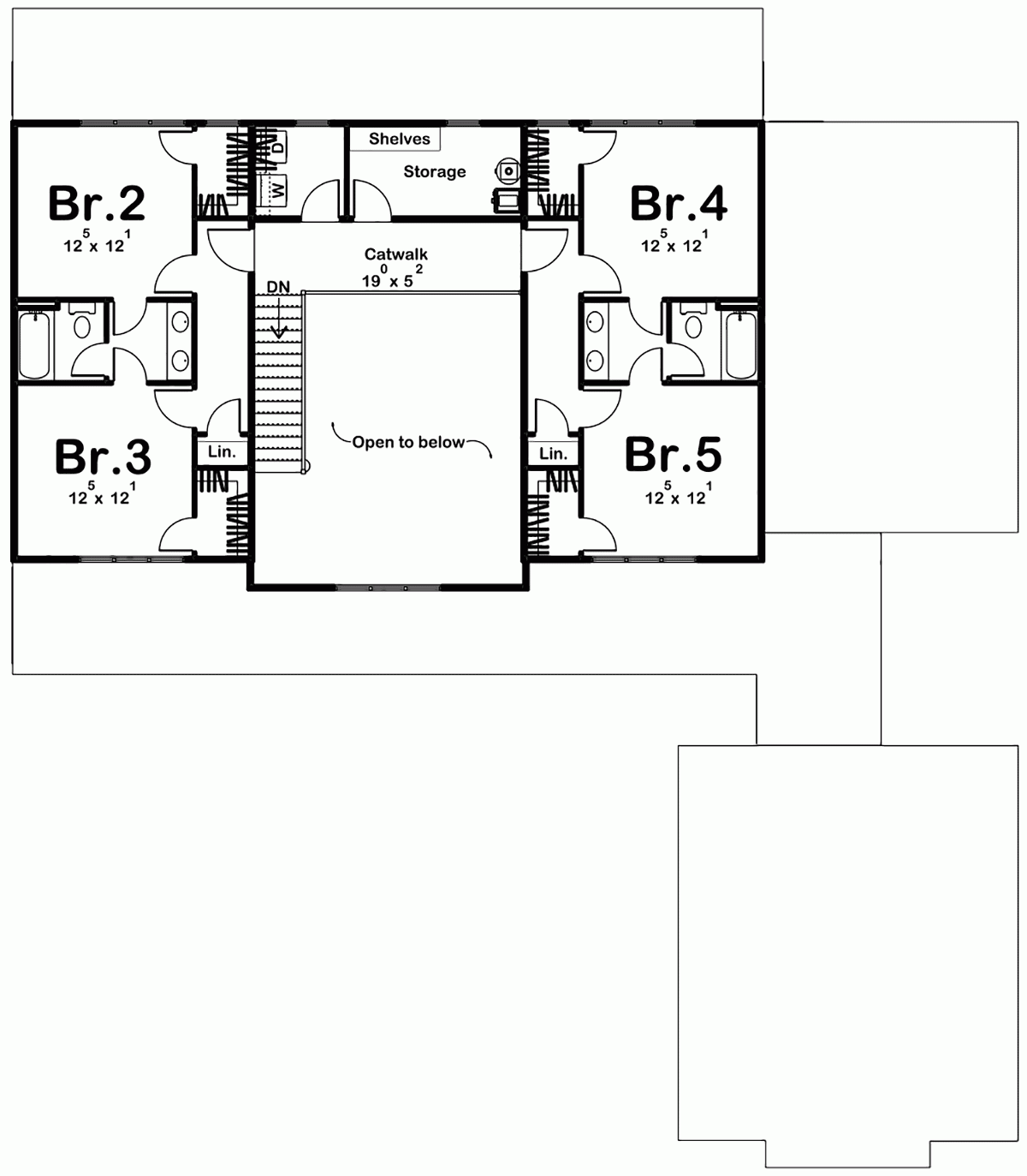 Plan 84912 Beautiful 1 5 Story Modern Farmhouse With Dog Trot Plan 84912 Beautiful 1 5 Story Modern Farmhouse With Dog Trot