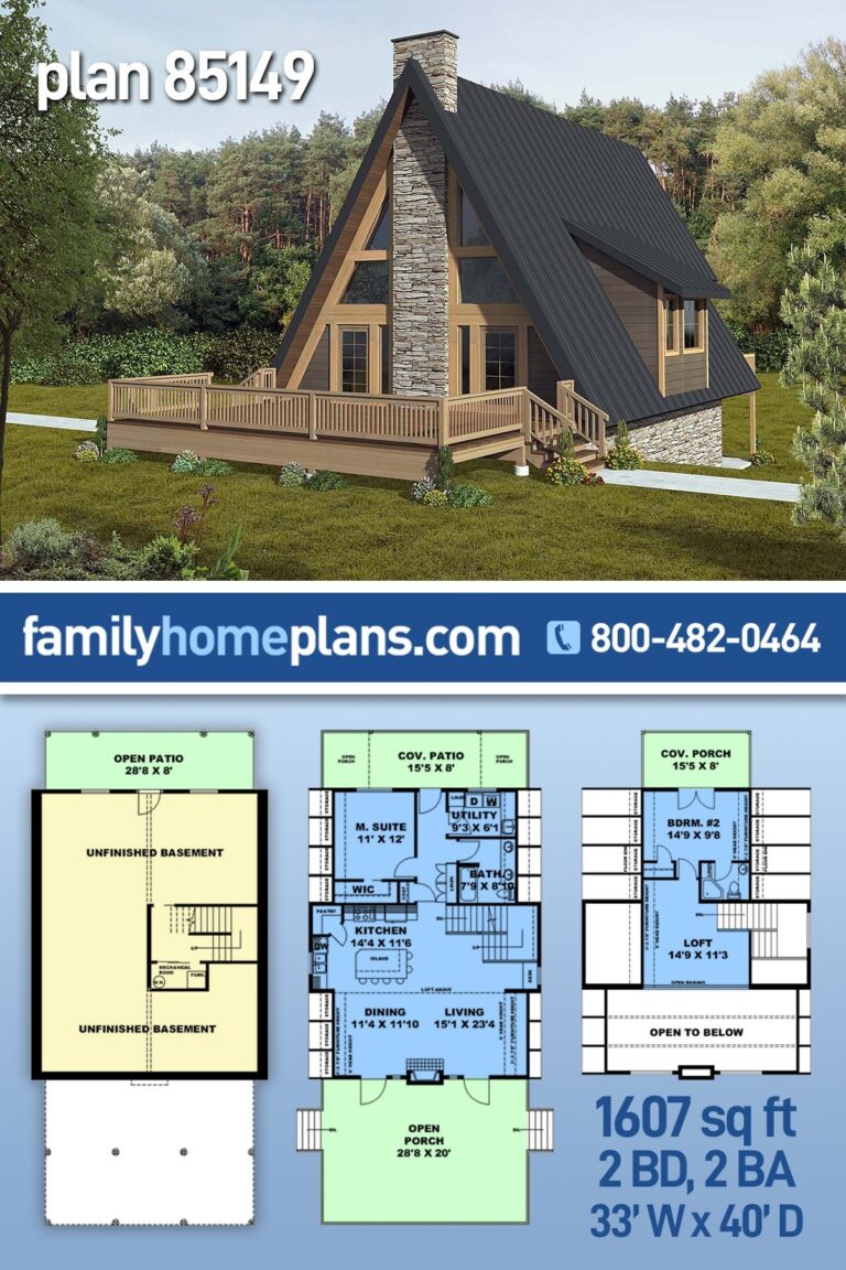 Plan 85149 New A Frame House Plan With Huge Deck