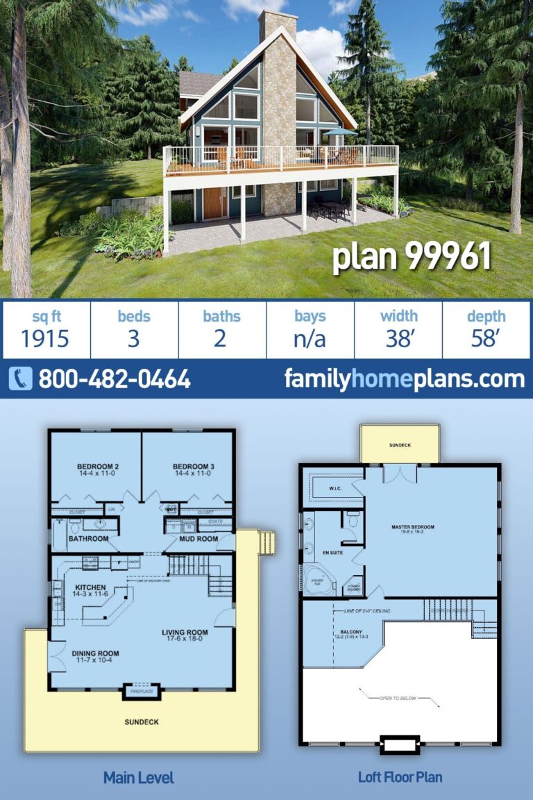 Plan 99961 Sloping Lot House Plan With Walkout Basement Hills