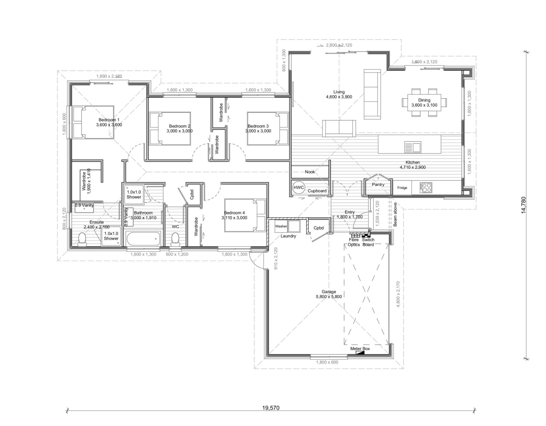 Polo 4 Bedroom Plan Christchurch Builders Orange Homes Polo 4 Bedroom Plan Christchurch Builders Orange Homes