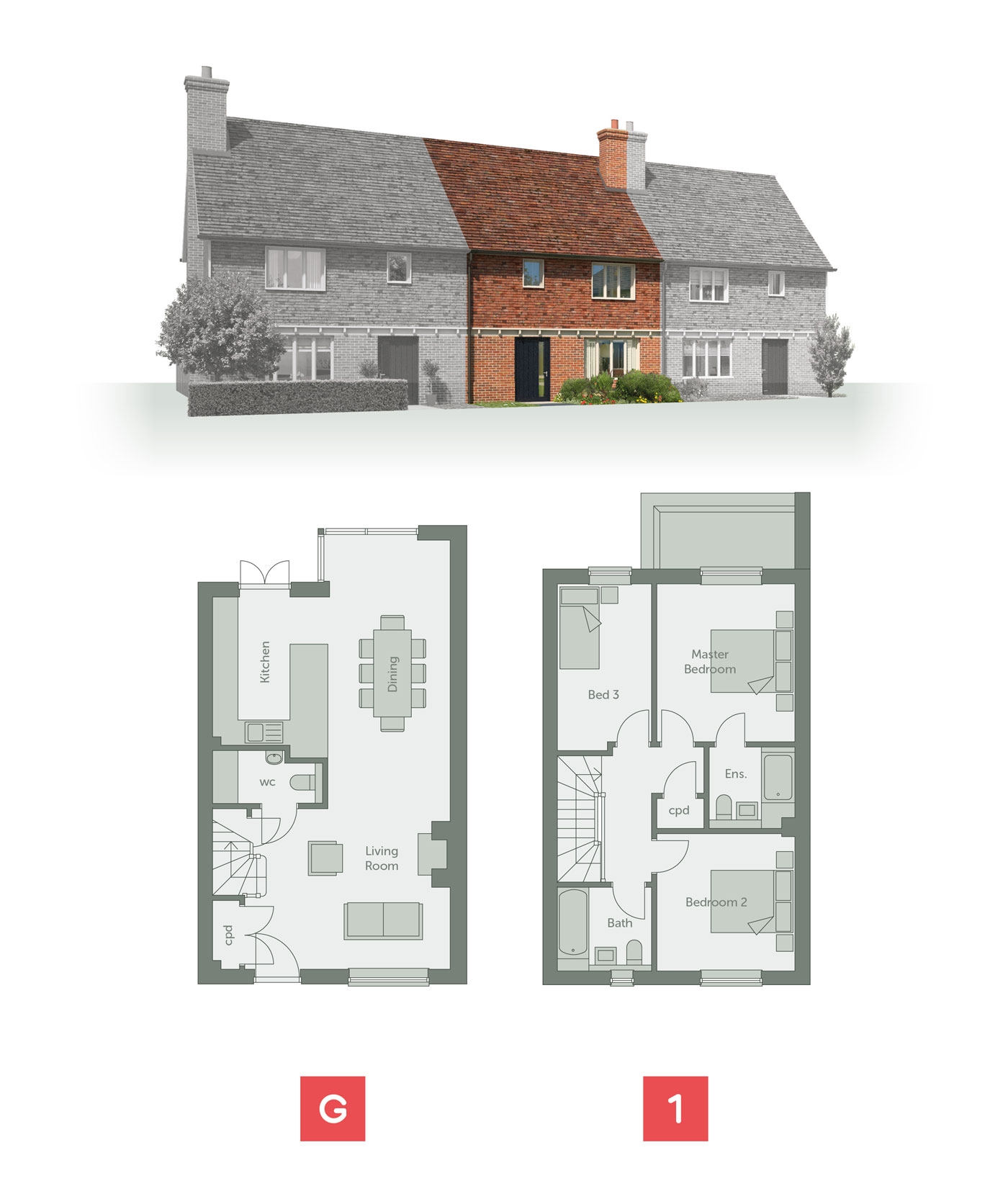 3 Bedroom Terraced House Floor Plan 3 Bedroom Terraced House Floor Plan