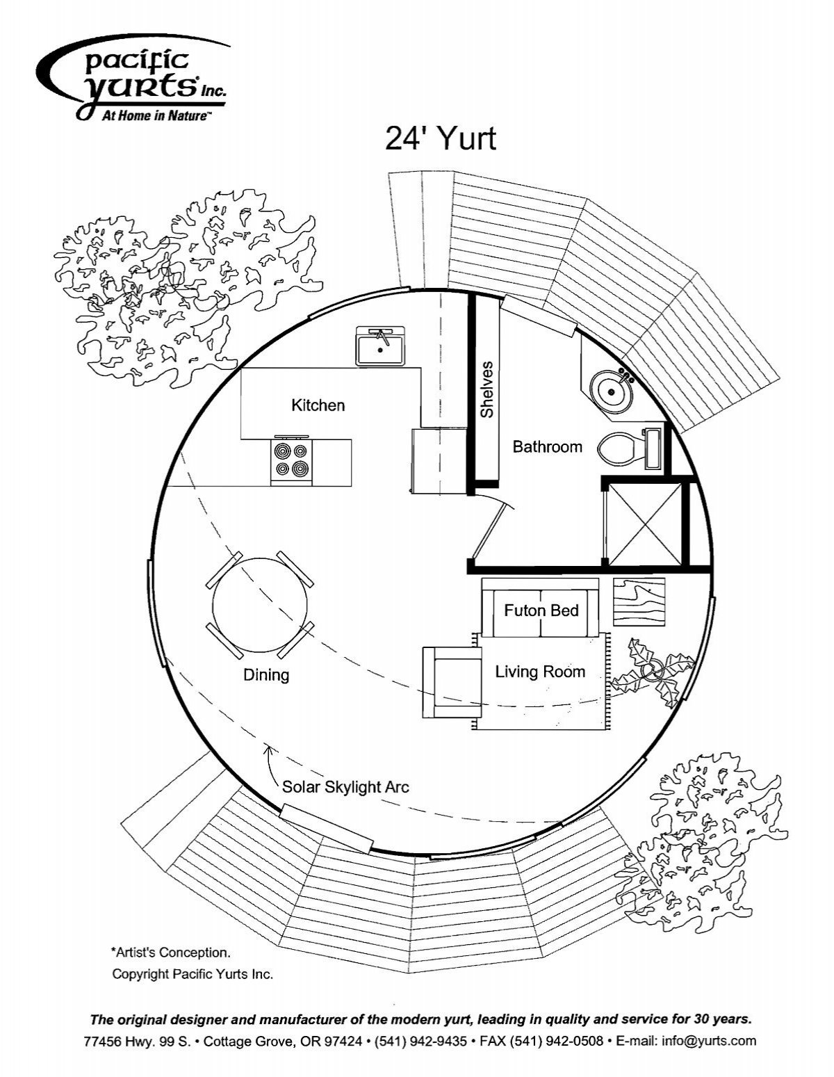 Sample Floor Plans For 24 Pacific Yurts Sample Floor Plans For 24 Pacific Yurts