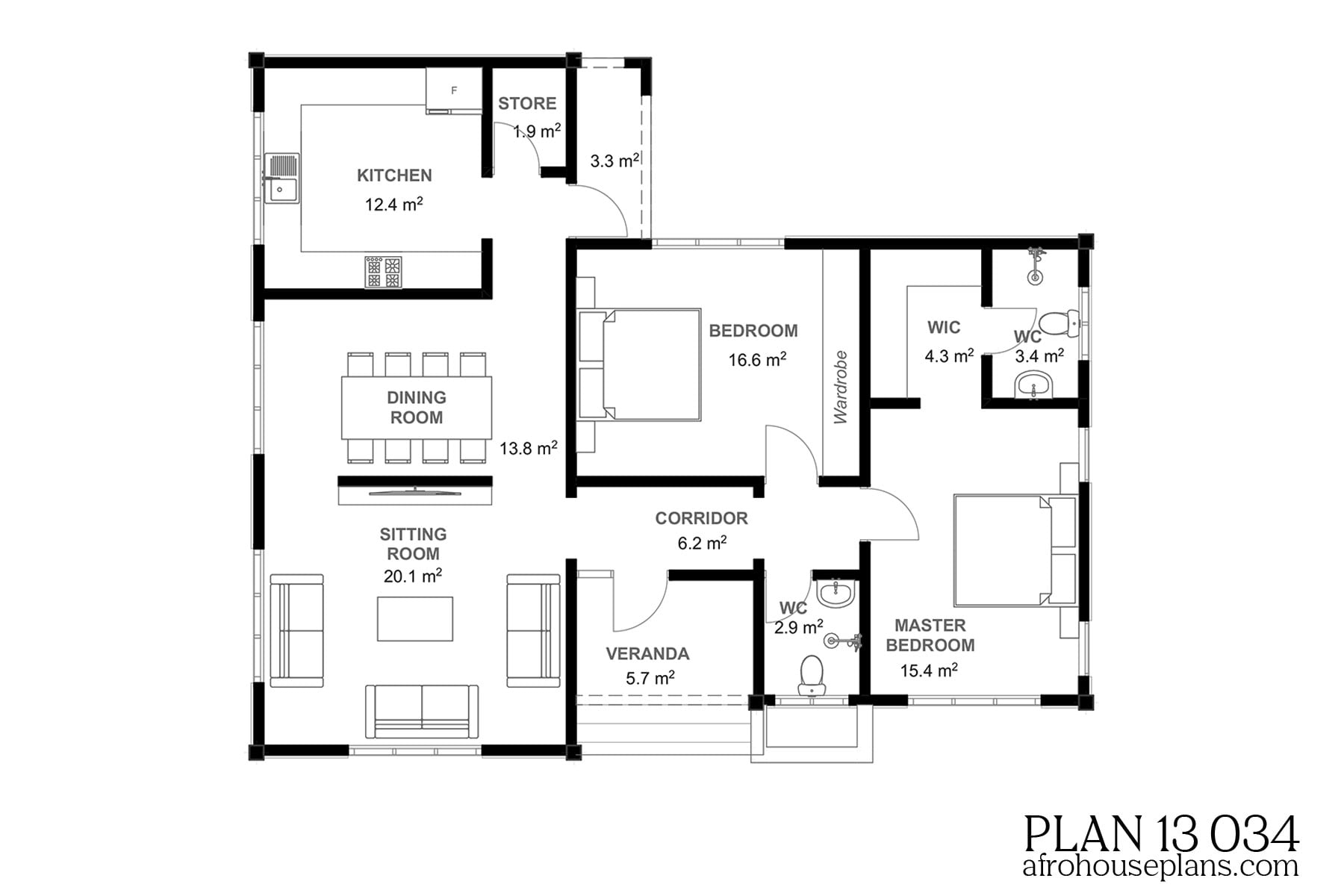 2 Bedroomed House Plan 2 Bedroomed House Plan