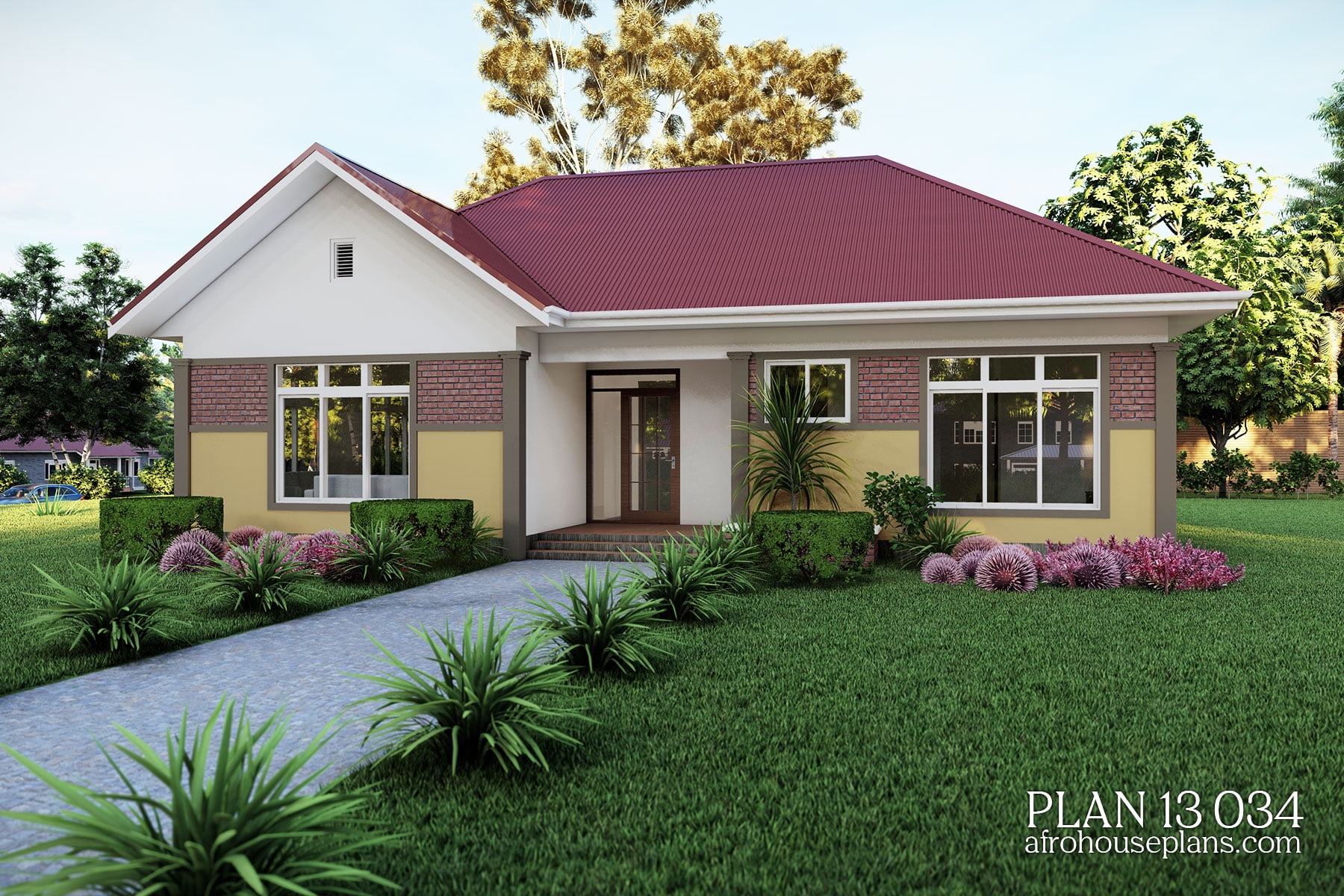 Simple 2 Bedroom House Plan 13034 AfroHousePlans Simple 2 Bedroom House Plan 13034 AfroHousePlans